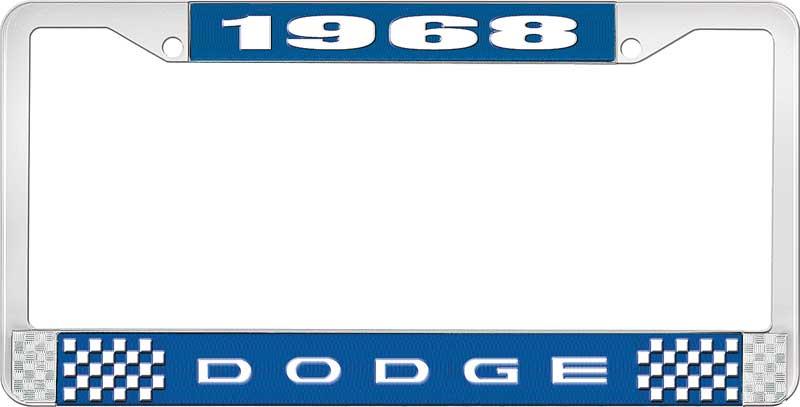 1968 DODGE LICENSE PLATE FRAME - BLUE