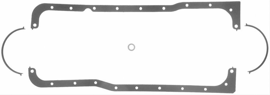 Oil Pan Gasket, Multi-Piece, Rubber-Coated Fiber