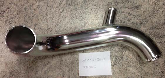 Aluminium Pipe 63mm  with 36 mm side pipe around 340mm long
