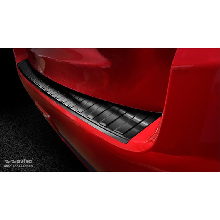 Black Stainless Steel Rear bumper protector suitable for Mitsubishi ASX Facelift 2019- 'Ribs'