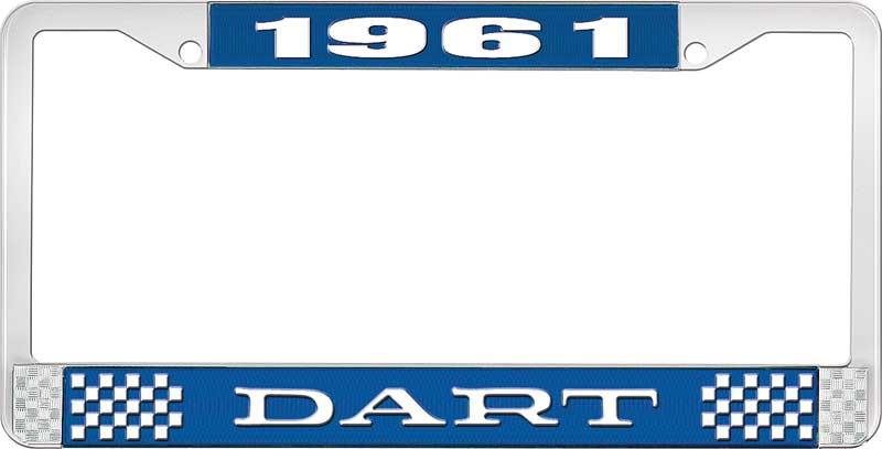 nummerplåtshållare 1961 dart - blå