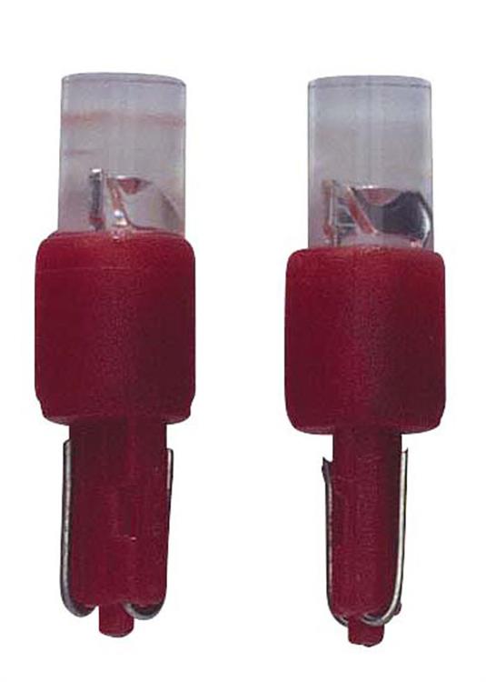 T-5 LED Instrument Lampen 12V Rood, set à 2 stuks