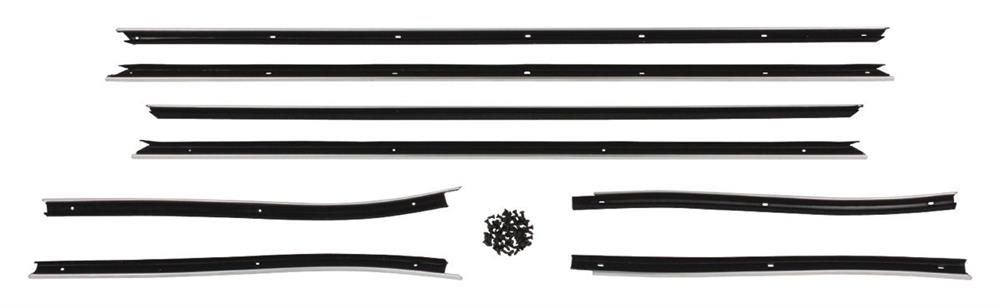 Window Felts, 69-72 GTO, LeMans, Convertible, 8 pieces, Reproduction Flat Style