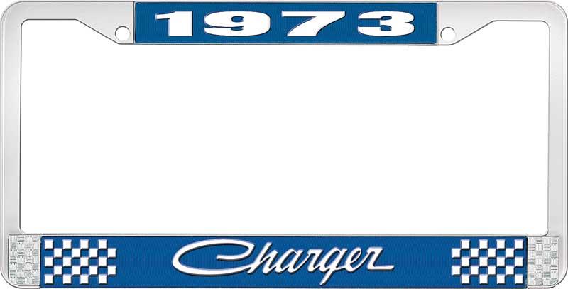1973 CHARGER LICENSE PLATE FRAME - BLUE