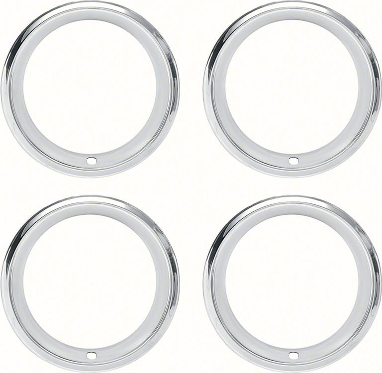 "14""  STAINLESS STEEL STEP LIP TRIM RING FOR REPRODUCTION RALLY WHEELS ONLY (2-7/8"" DEEP)"