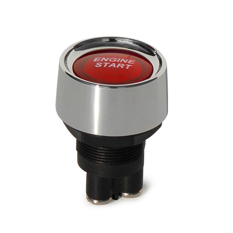 SR Starter Button Red Light Chrome