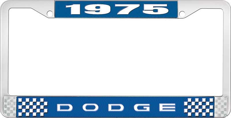 1975 DODGE LICENSE PLATE FRAME - BLUE