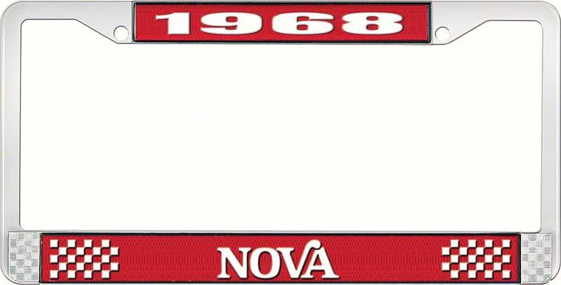 nummerplåtshållare, 1968 NOVA STYLE 2 röd