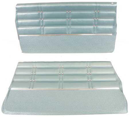 1963 IMPALA SS / STANDARD COUPE / CONVERTIBLE AQUA PRE-ASSEMBLED FRONT DOOR PANELS