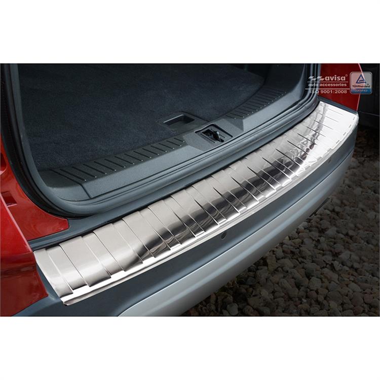 Stainless Steel Rear bumper protector suitable for Ford Kuga II 2013-2019 'Ribs' (Long version)