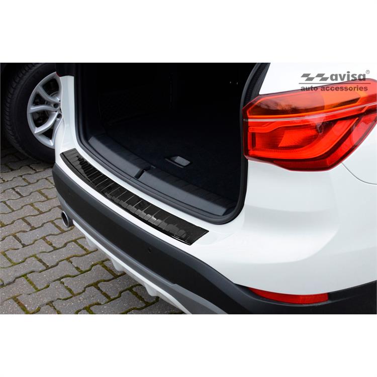 lastskydd, stötfångare bak, äkta kolfiber, för BMW X1 (F48) 2015-