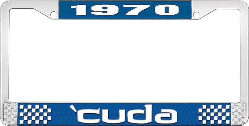 1970 'CUDA LICENSE PLATE FRAME - BLUE