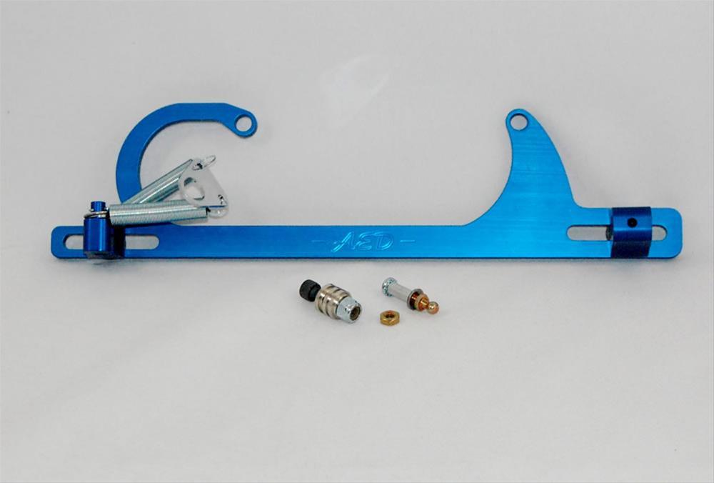 Throttle Cable Bracket, Billet Aluminum, Blue