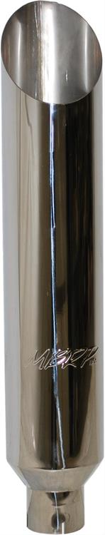 Single Stack, Smokers, Angle Cut, Stainless, Polished, 7" Diameter, 5" Inlet i.d., 36" Length