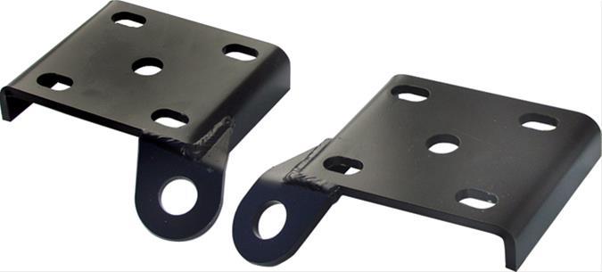 Leaf Spring Mounting Plates, Steel, Black, Ford, Pair