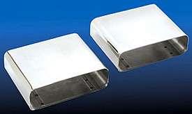 Exhaust Tips, Stainless Steel, Rectangular