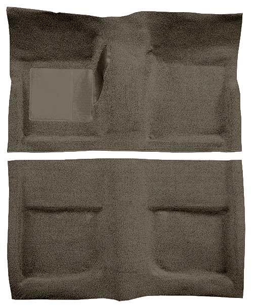 1965-68 Mustang Convertible Passenger Area Loop Floor Carpet with Mass Backing - Parchment