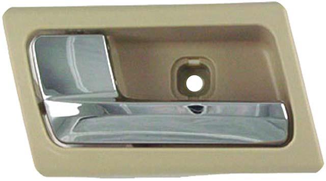 interior door handle - front left - chrome lever+beige housing (camel)