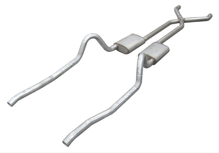 Exhaust System, Violator, Header-Back, Stainless Steel, Natural, X-Pipe