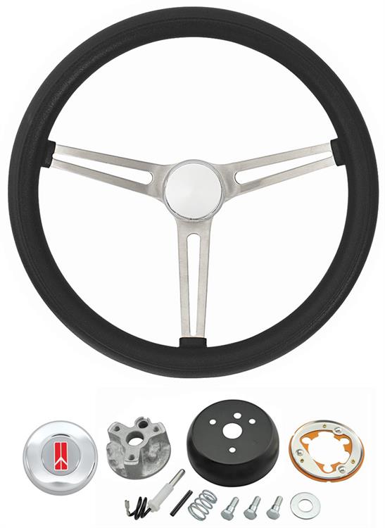 Steering Wheel Kit, Classic Nostalgia, 1964-66 Oldsmobile, Black Foam