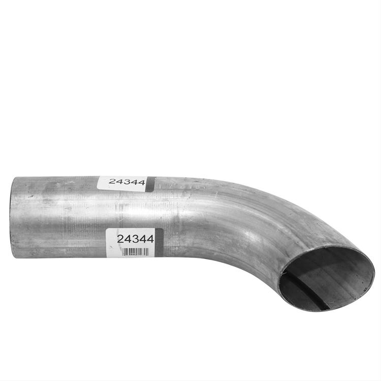 Exhaust Tip, Tail Spout, Single, Round/Turndown, Steel, Aluminized, 3.00 in. Inlet/Outlet, 12.00 in. Overall Length