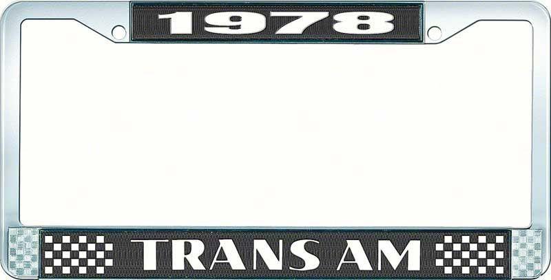 nummerplåtsram svart/ krom  "78 Trans AM"