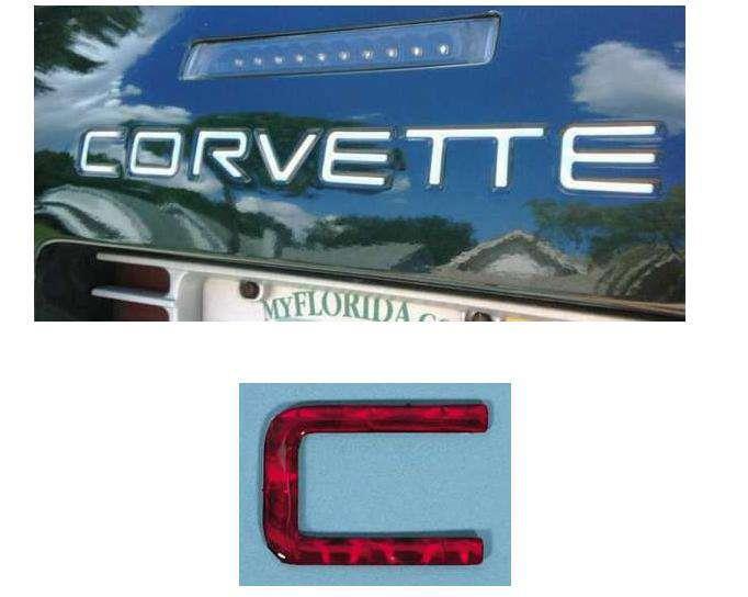 Emblem "corvette" in Red Reflexmaterial