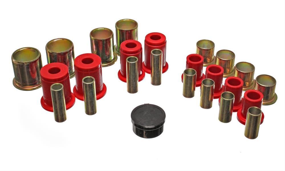 Control Arm Bushings, Front, Upper/Lower, Red