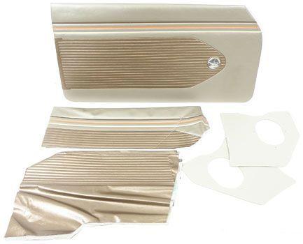 1961 BEL AIR 2 DOOR HARDTOP MEDIUM / DARK FAWN VINYL PRE-ASSEMBLED FRONT & REAR SIDE PANEL SET