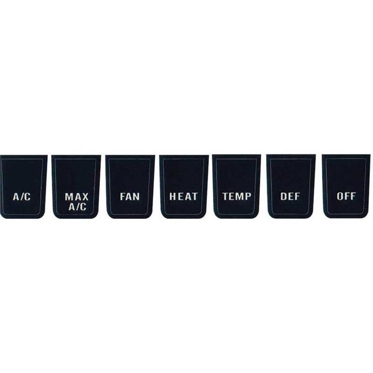 AC SWITCH SLIDER LABELS 7 PIECES