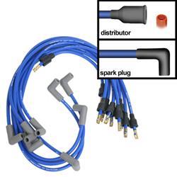 Spark Plug Wires, Spiro Wound, 8mm, Blue