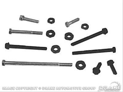 Water Pump Bolts, External Hex, Steel, Black Oxide/Zinc Plated, Ford, 302, 302 Boss, 351W, Kit