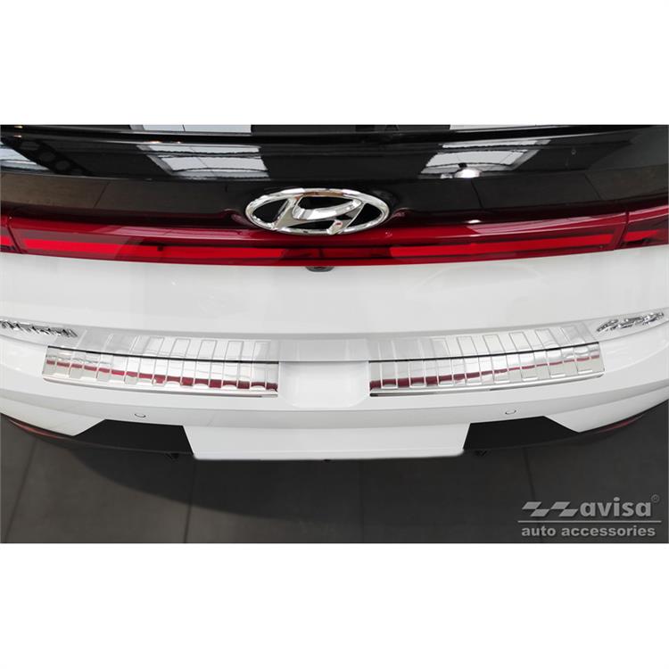 Stainless Steel Rear bumper protector suitable for Hyundai i20 III 5 doors 2020- 'Ribs'