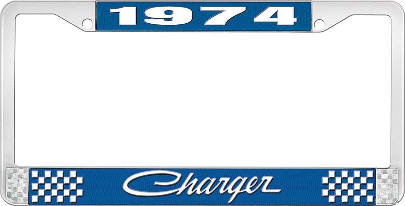 1974 CHARGER LICENSE PLATE FRAME - BLUE