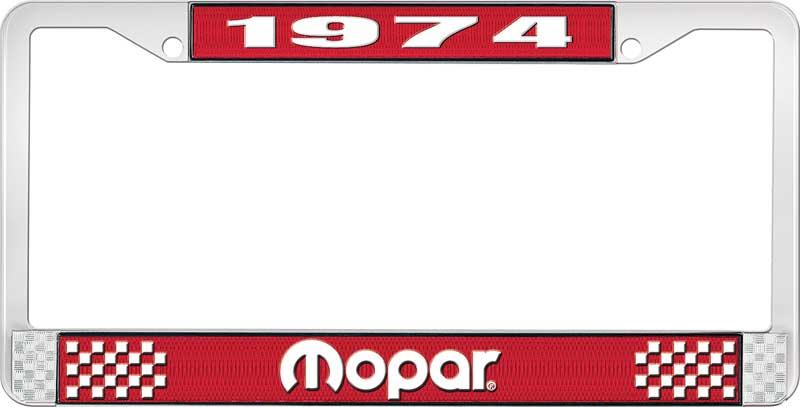 1974 MOPAR LICENSE PLATE FRAME - RED