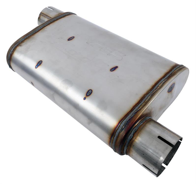 muffler, 3" in / 3" out, oval