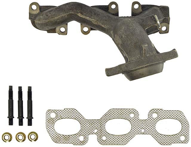 Exhaust Manifold, Cast Iron, Natural, Ford, Mercury, 3.0L, Front Exit, Each