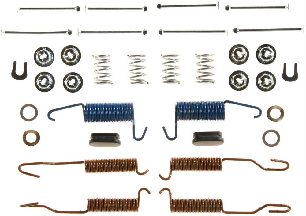brake hardware kit, drum brakes, front