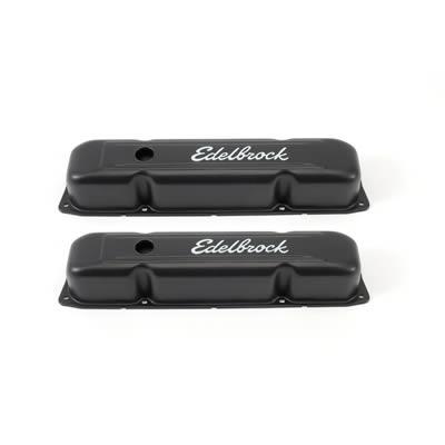 Valve Covers, Signature Series, Stock Height, Steel, Black