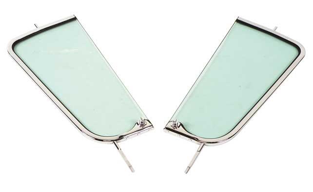 1955-59 GM Truck Chrome Vent Frames with Tinted Glass