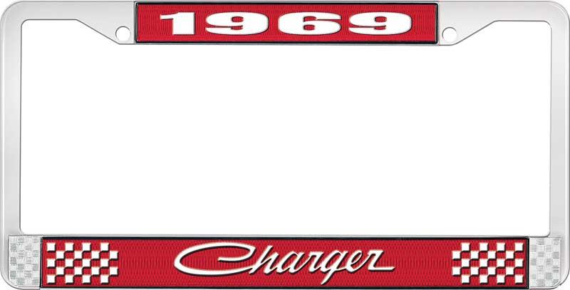 1969 CHARGER LICENSE PLATE FRAME - RED