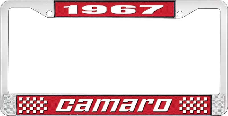 nummerplåtshållare, 1967 CAMARO STYLE 2 röd