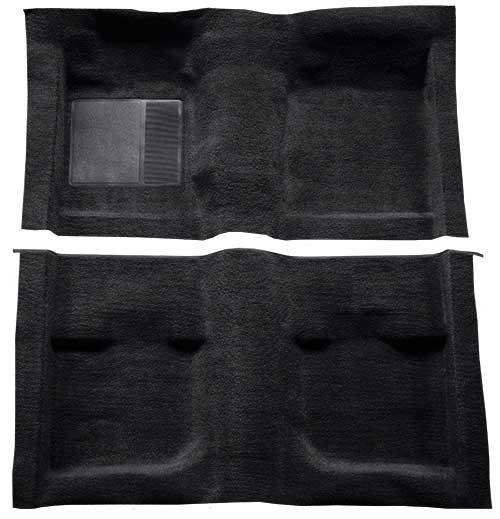 1971-73 Mustang Coupe / Fastback Passenger Area Nylon Loop Carpet with Mass Backing - Black