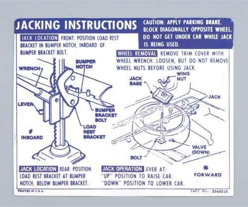 instruktionsdekal domkraft