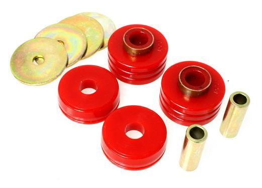 Body Mount Bushings, Polyurethane, Red