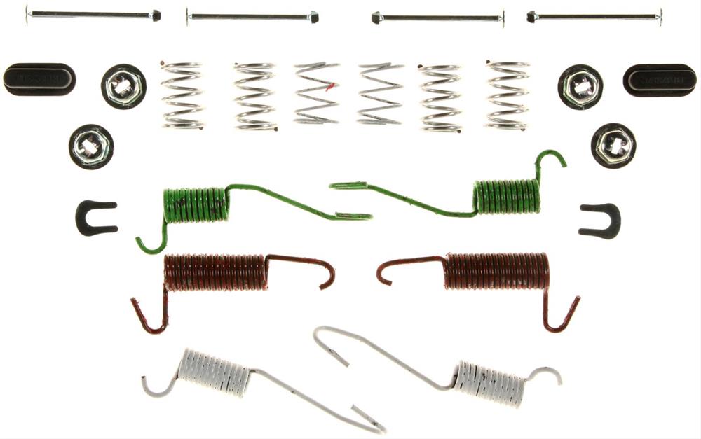 brake hardware kit, drum brakes, rear