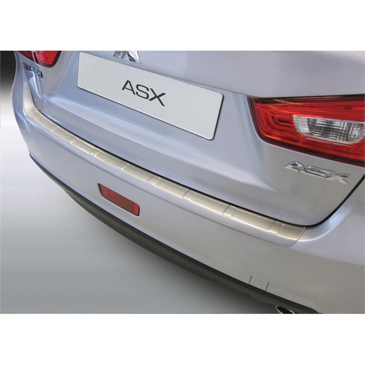 ABS Achterbumper beschermlijst Mitsubishi ASX 11/2012- 'Brushed Alu' Look