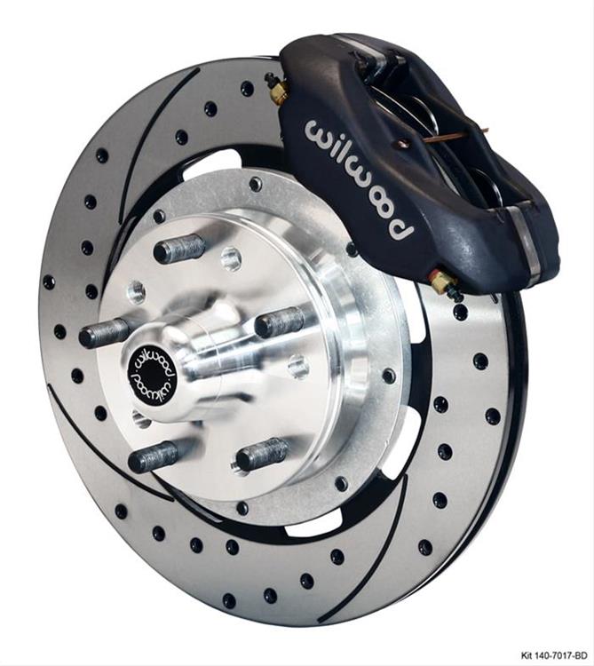 Disc Brakes, Front, Forged Dynalite Big Brake, Cross-drilled/Slotted Rotors, Black Calipers, Chevy