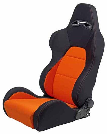 Seat Eco Reclinable Black / Orange Cloth