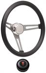 Steering Wheel Kit, 69-77 Pontiac, Retro Foam, Tall Cap, Arrowhead, Black